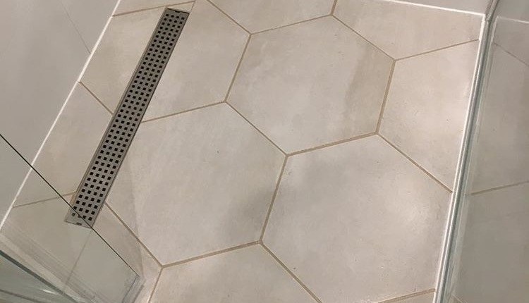 shower base tiling